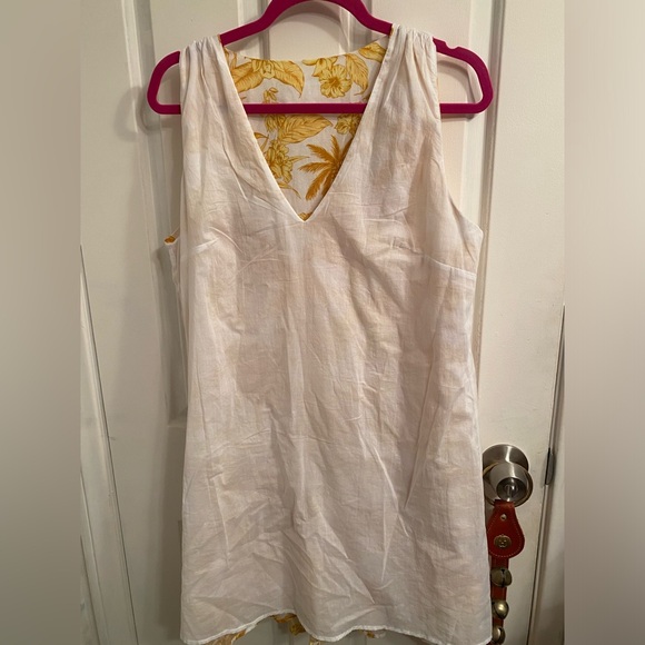 Seafolly Cast Away Tuscan Sun 100% Cotton Beach Cover Up Dress SzM - Picture 7 of 14